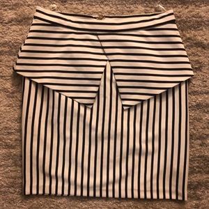 urban outfitters black white pencil skirt 8